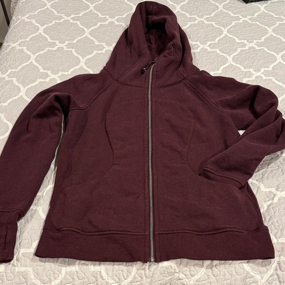 lululemon athletica Tops - Lululemon Athletica Deep Burgundy Scuba Full Zip